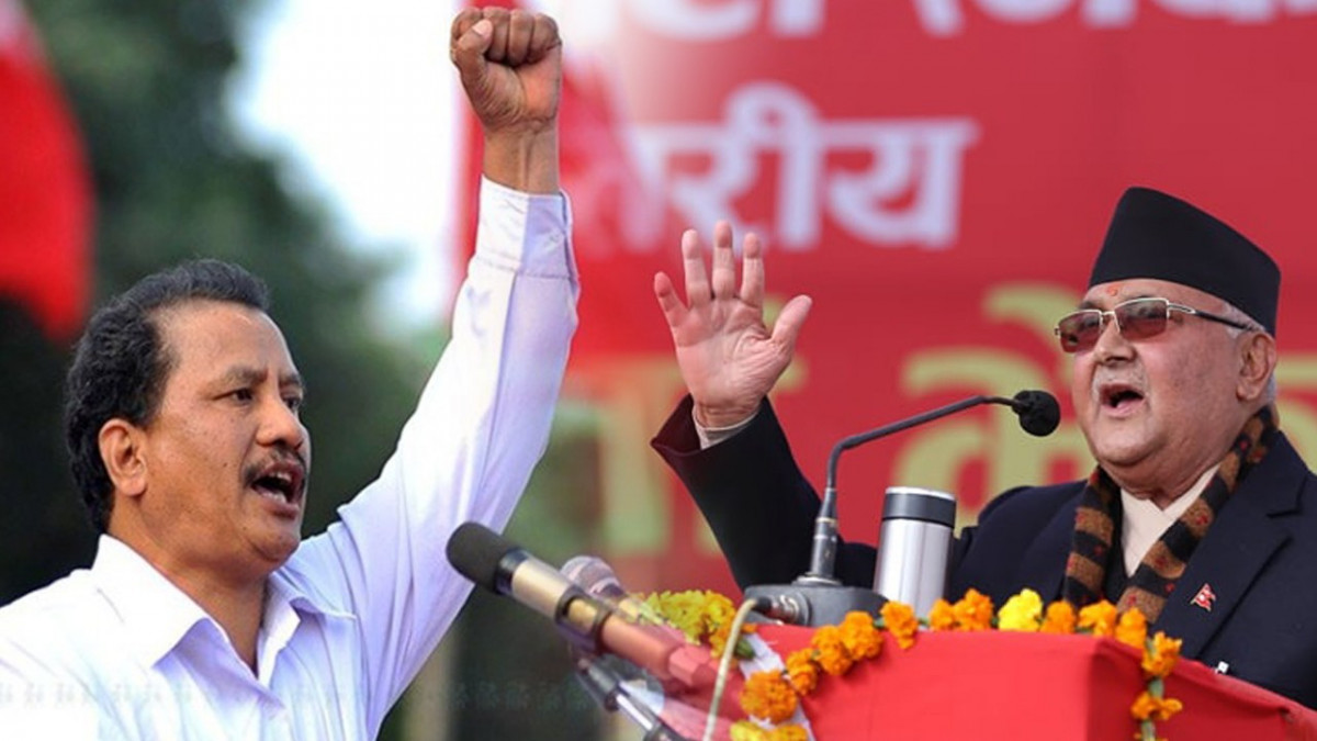 सरकारी निवास बालुवाटारभित्र विप्लवलाई ओलीको स्वागत, चियापानसँगै भलाकुसारी