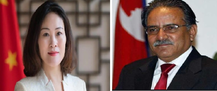 चिनियाँ राजदूत यान्छी र नेकपा अध्यक्ष प्रचण्डबीच भेटवार्ता 