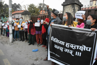 चिनियाँ हस्तक्षेपविरुद्ध काठमाडौंमा प्रदर्शन, २ दर्जन कार्यकर्ता पक्राउ