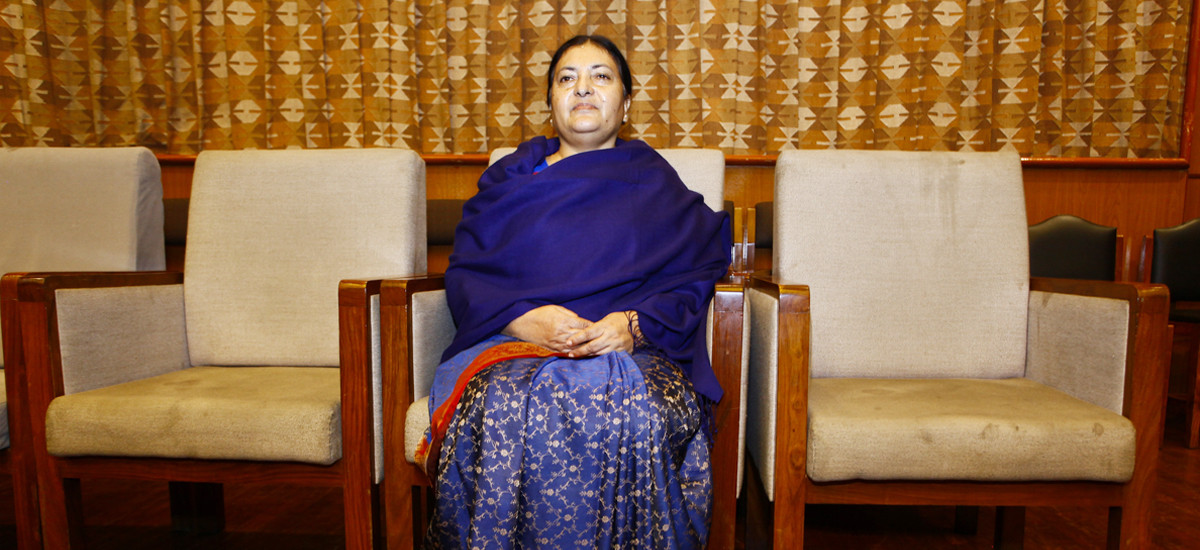राष्ट्रपति विद्या भण्डारी लुम्बिनी जाँदै