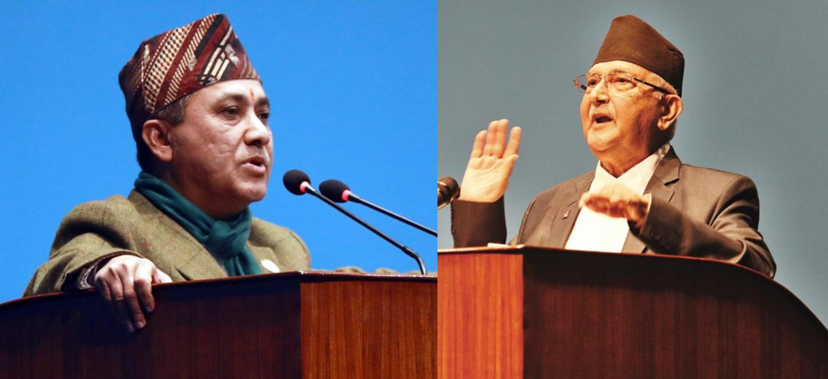 प्रतिनिधिसभामा विश्वप्रकाशका अगाडि ओलीको भाषण फिक्का