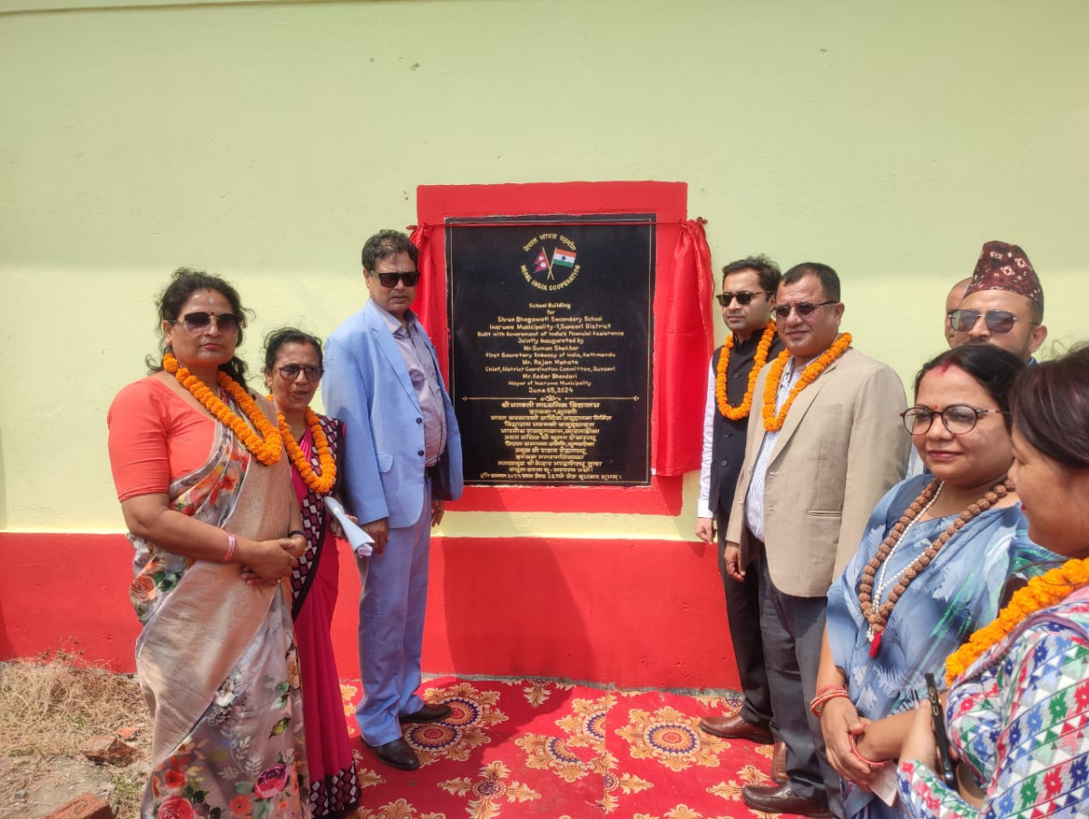 भारतद्वारा सुनसरीमा दुई वटा विद्यालय भवन निर्माण